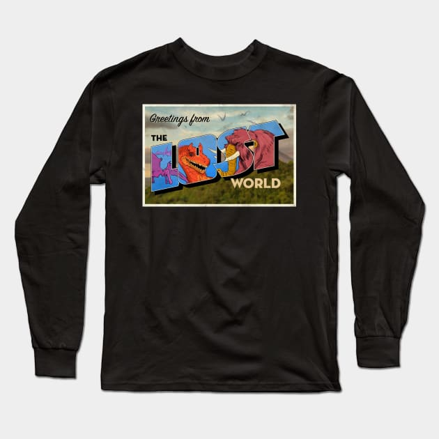 Greetings From the Lost World Long Sleeve T-Shirt by DrewEdwards